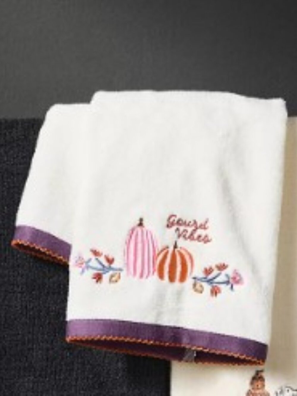 Anthropologie Icon Cotton Hand Towel Collection in White - NWT